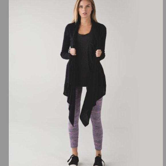 Lululemon High Times Pant Space Dye Camo Violet Black Grape Workout Size 8 - Picture 2 of 4